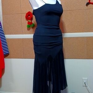 Niki by Niki Livas Little Asymmetrical Black Dress Size 4 beautiful